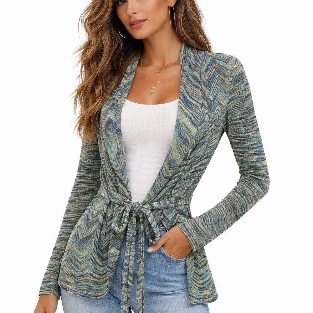 Belldini Knit Wrap Cardigan – Size Small – Like New, Never Worn – Multicolor Che